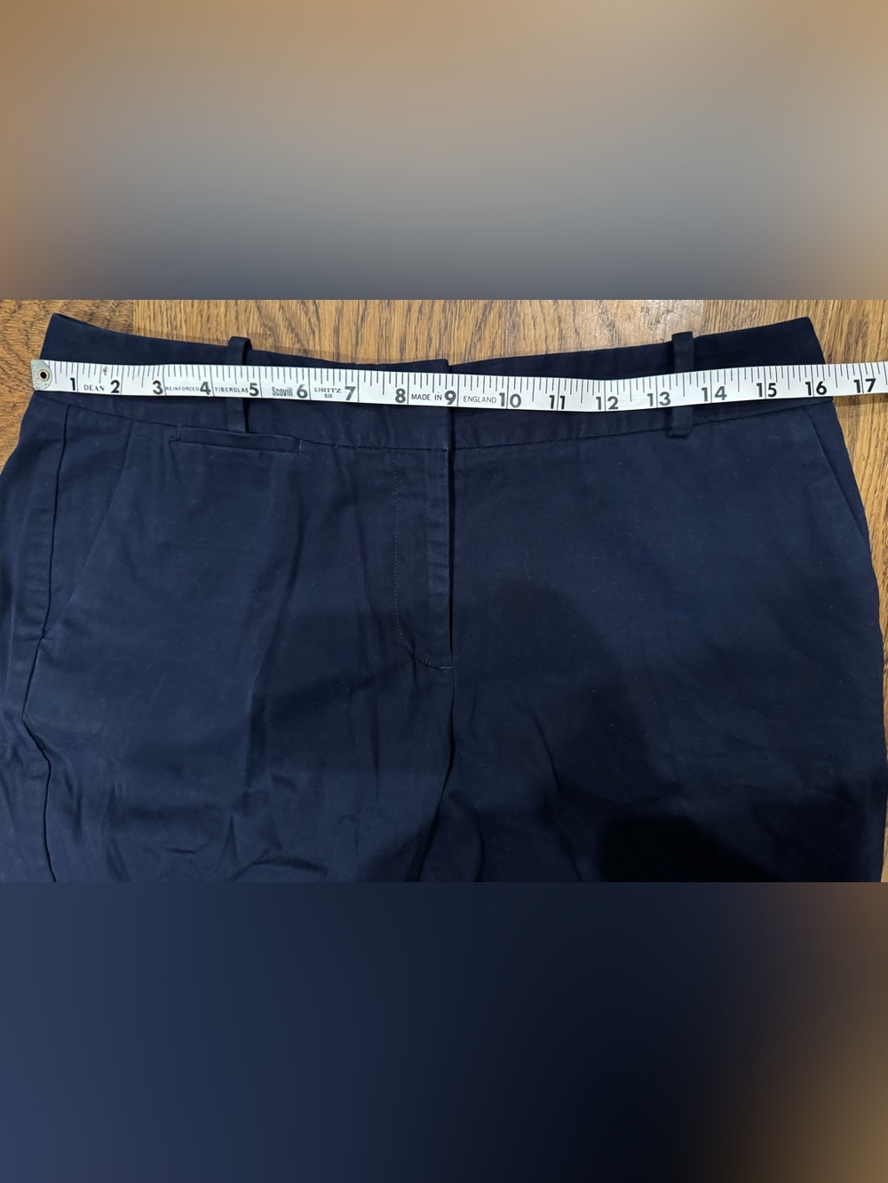 Talbots Navy Women's Bermuda Shorts Size 8 Stretch Flat Front 10” inseam - Picture 5 of 9
